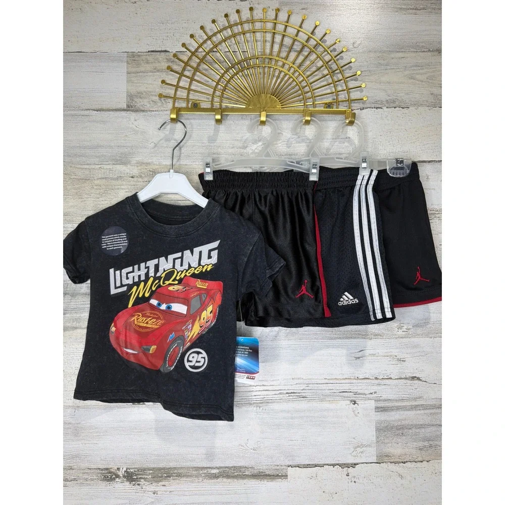 Disney Jordan Adidas Bundle Boys 18M Black Red Lightning McQueen Sporty